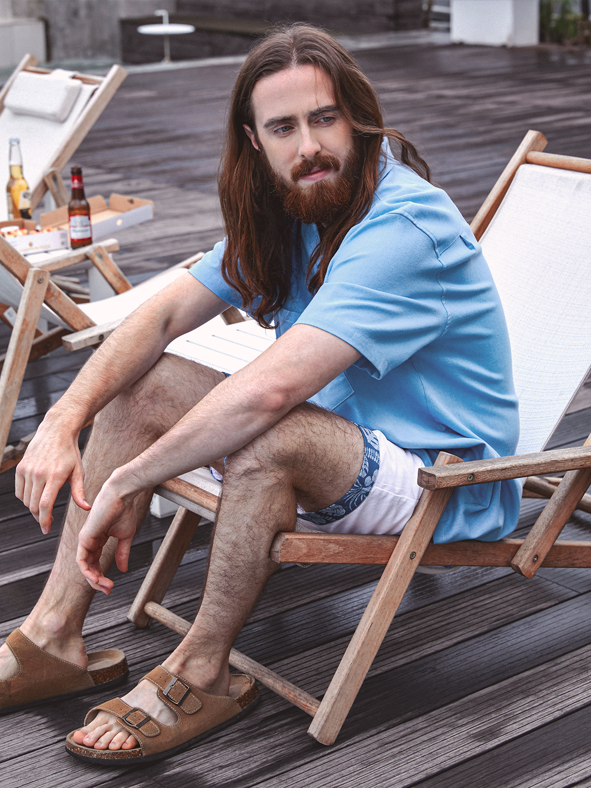 Tropical Cotton Bermuda Shorts