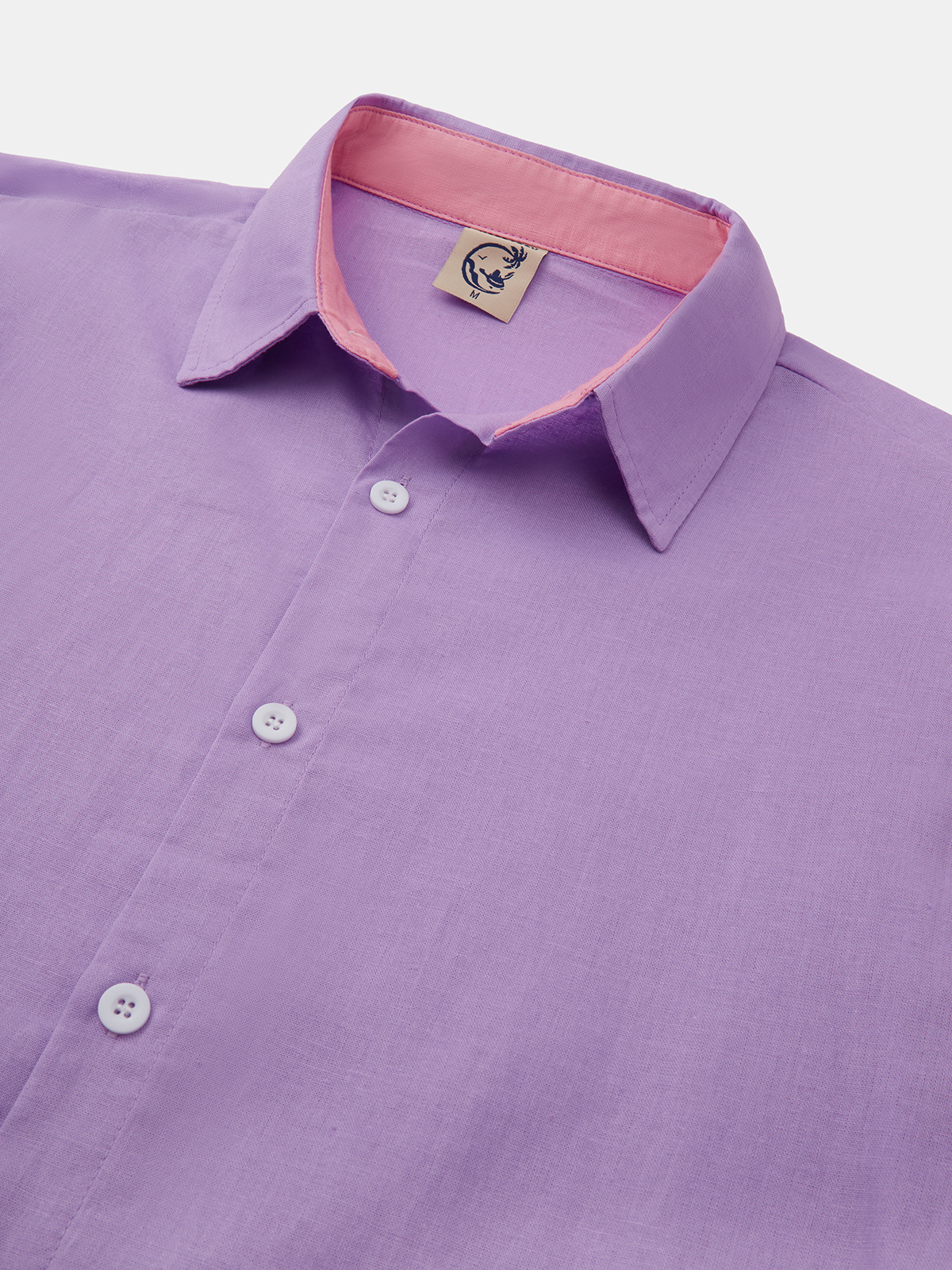 Cotton Contrast Color Long Sleeve Casual Shirt