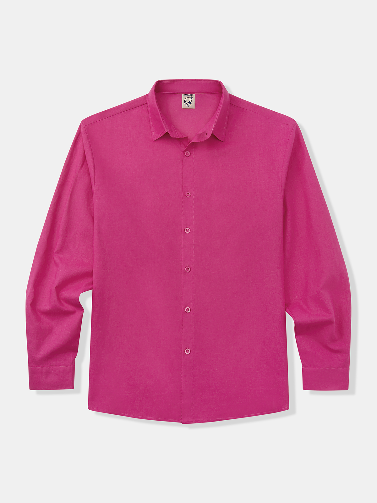 Cotton Plain Long Sleeve Casual Shirt