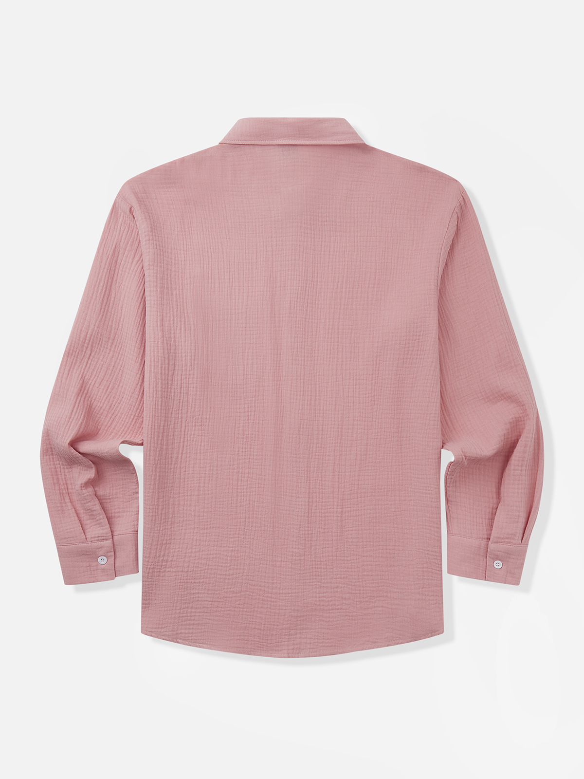 Cotton Plain Chest Pocket Long Sleeve Casual Shirt