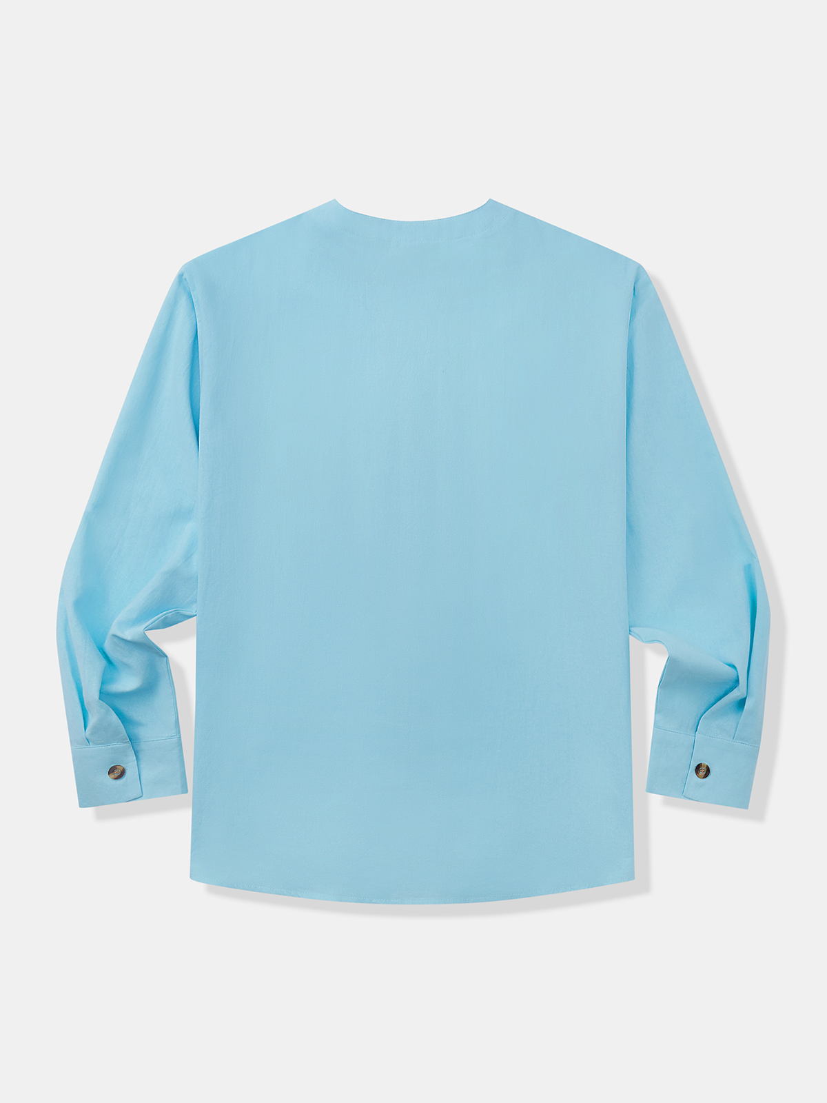 Cotton Plain Long Sleeve Casual Shirt