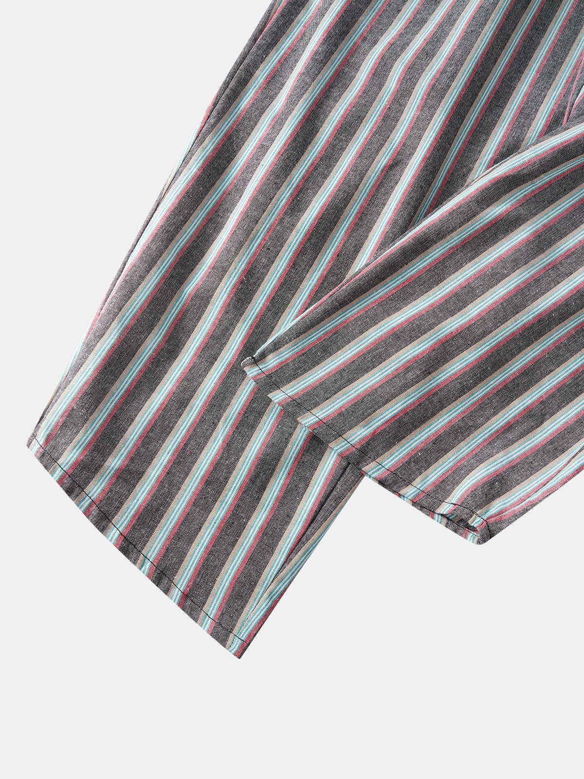 Cotton Striped Casual Cropped Pants