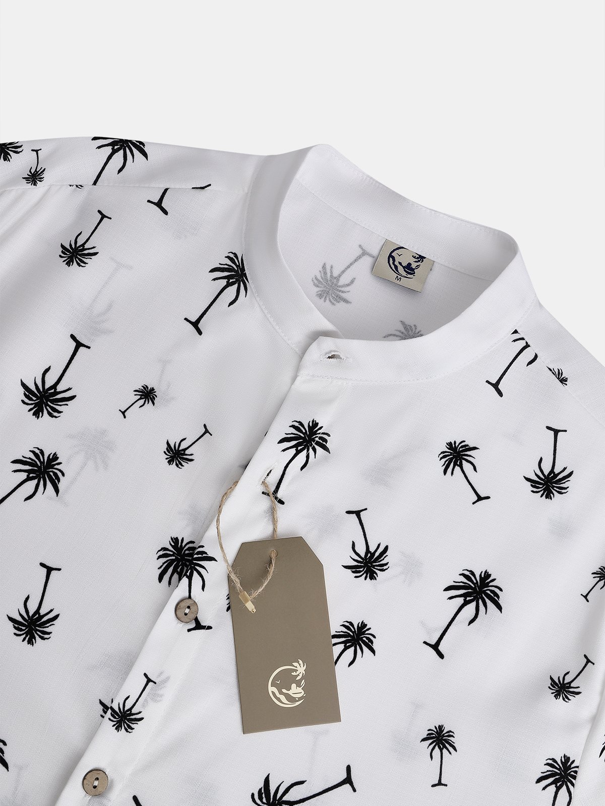 Cotton Linen Hawaii Resort Casual Long Sleeve Shirt