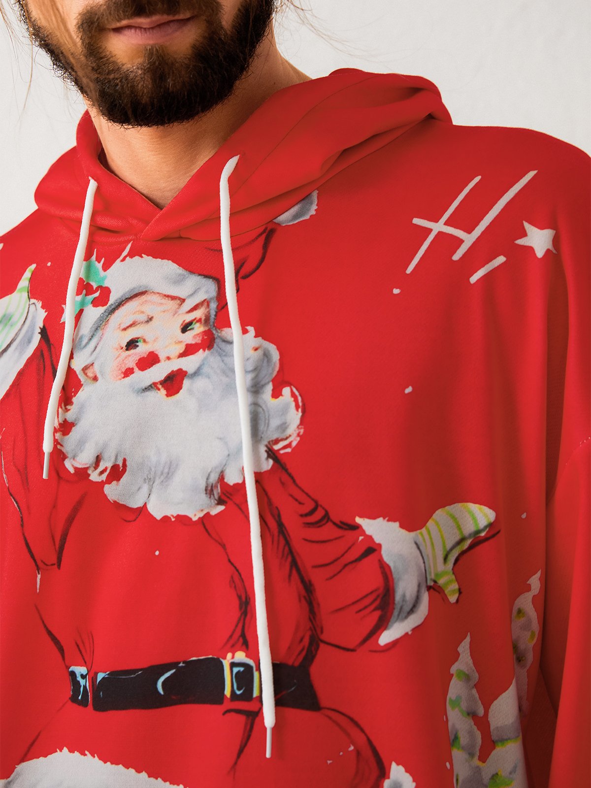 Men's Christmas Graphic Print Hoodie