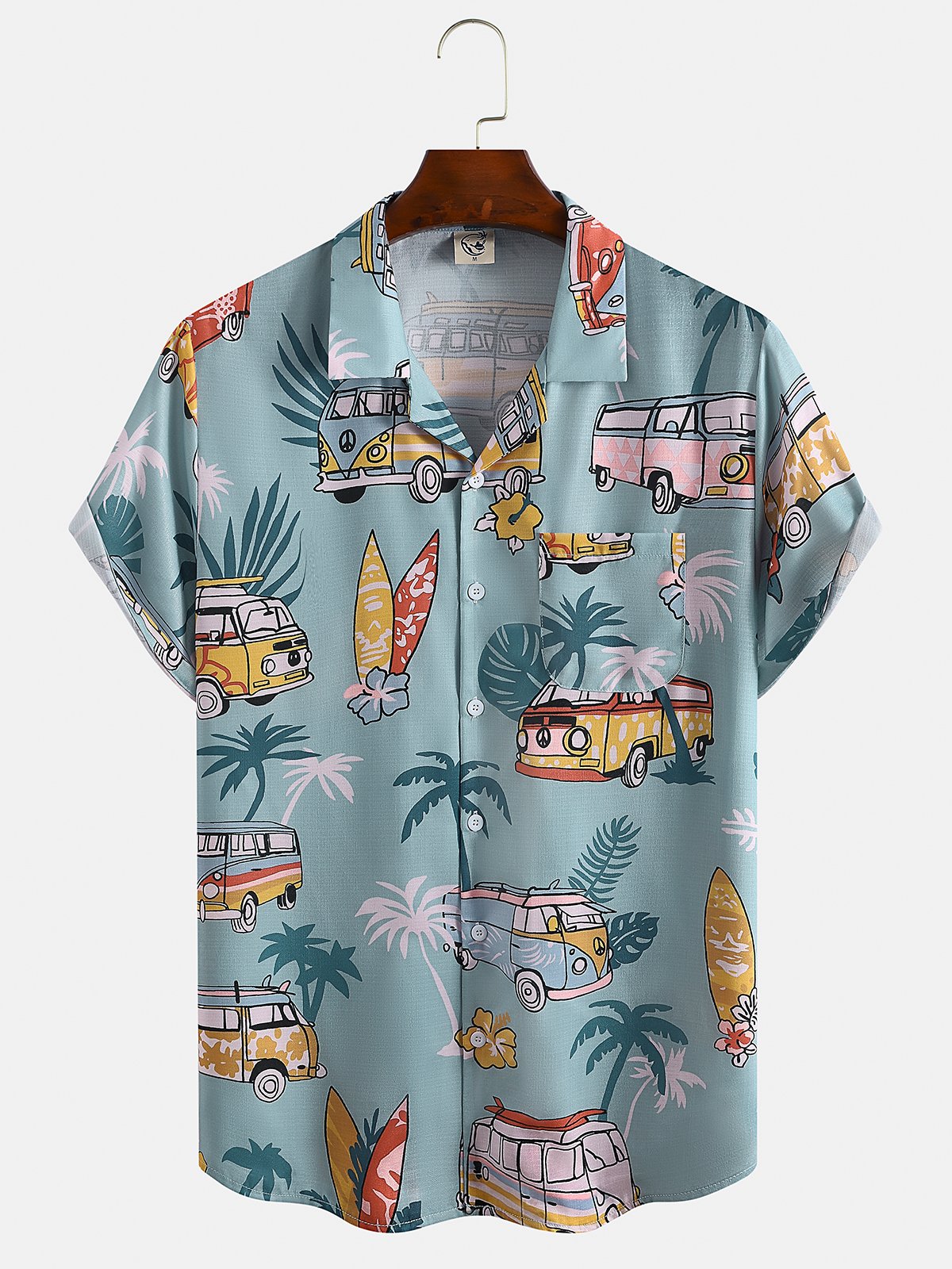 Cotton And Linen Holiday Leisure Short-sleeved Shirt