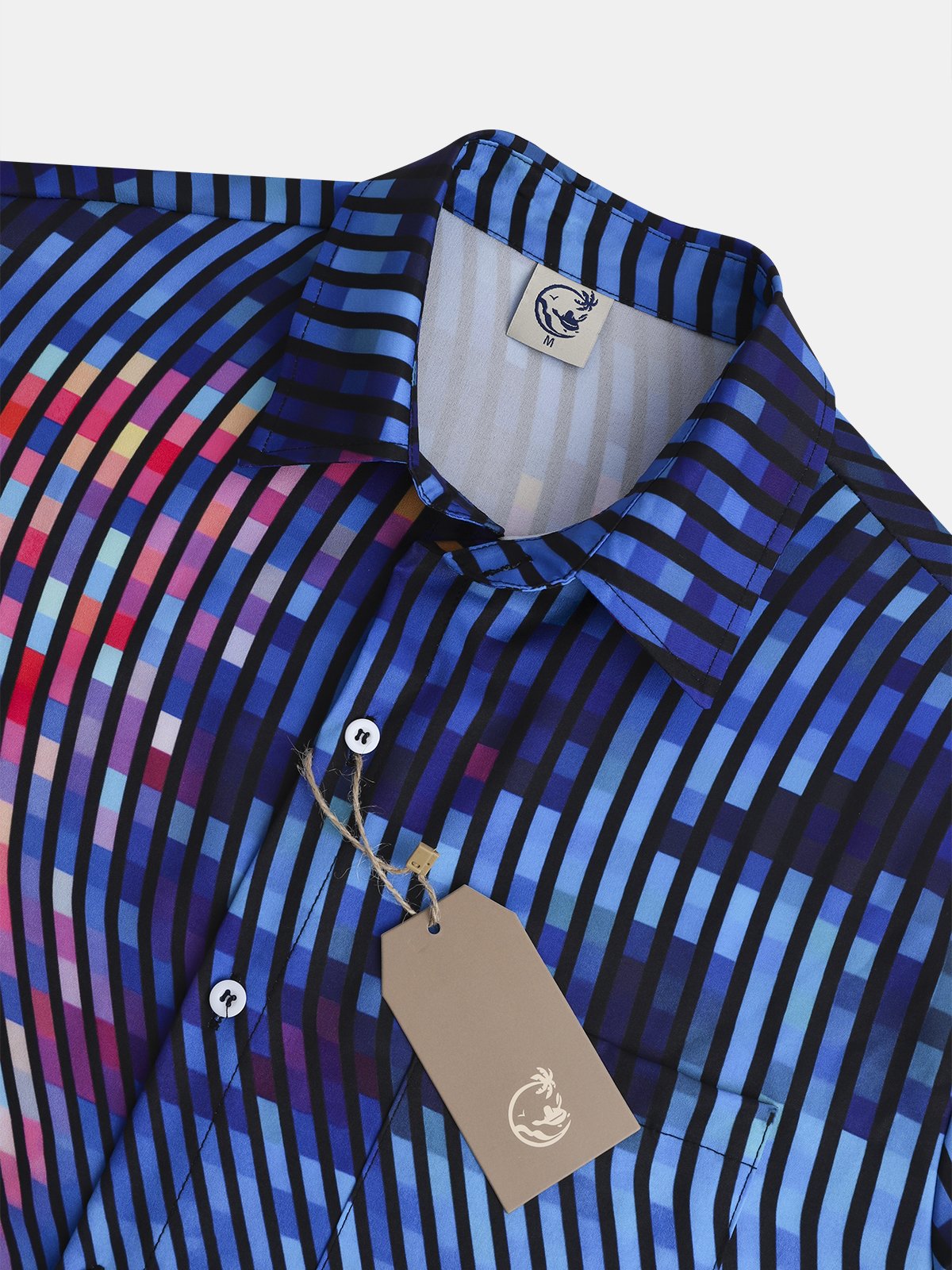 3D Line Chest Pocket Short Sleeve  Shirt