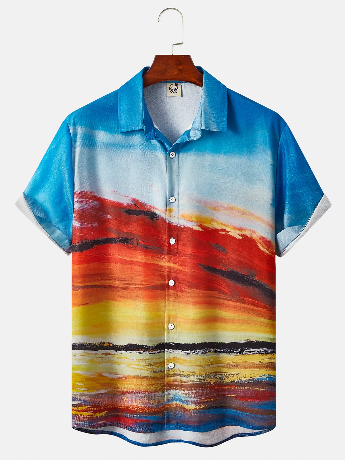 Cotton And Linen Holiday Leisure Short-sleeved Shirt