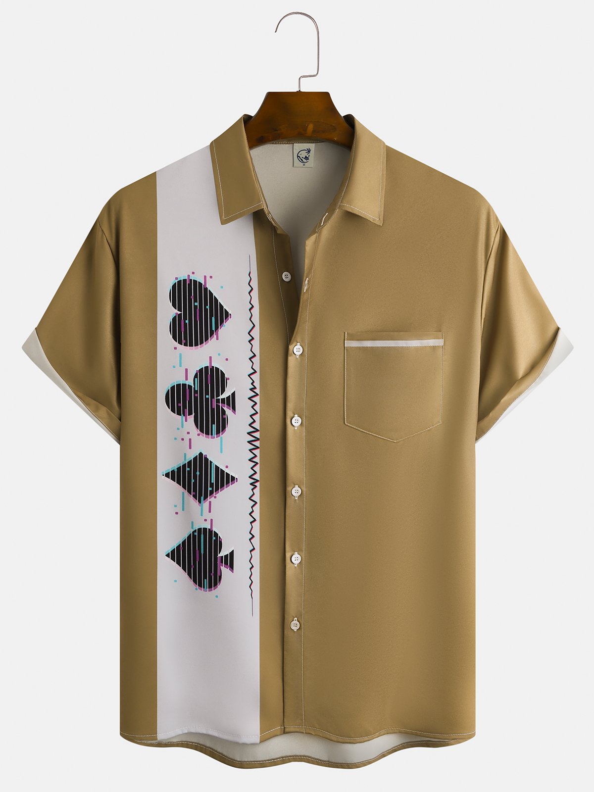 Men's Creative Graphic Print Casual Breathable Hawaiian Short Sleeve Shirt
