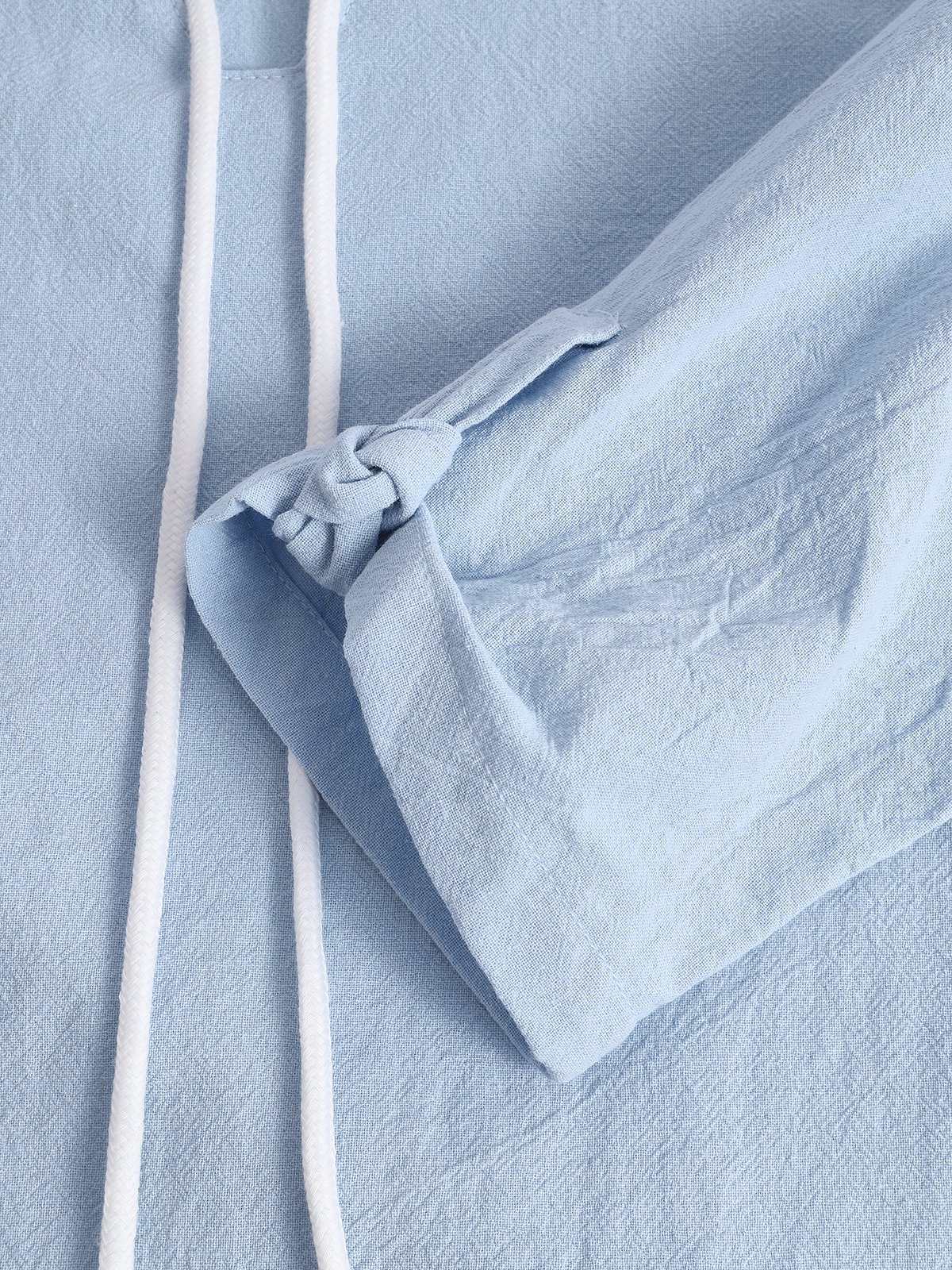 Cotton and linen based net color style comfortable flax long sleeve shirts