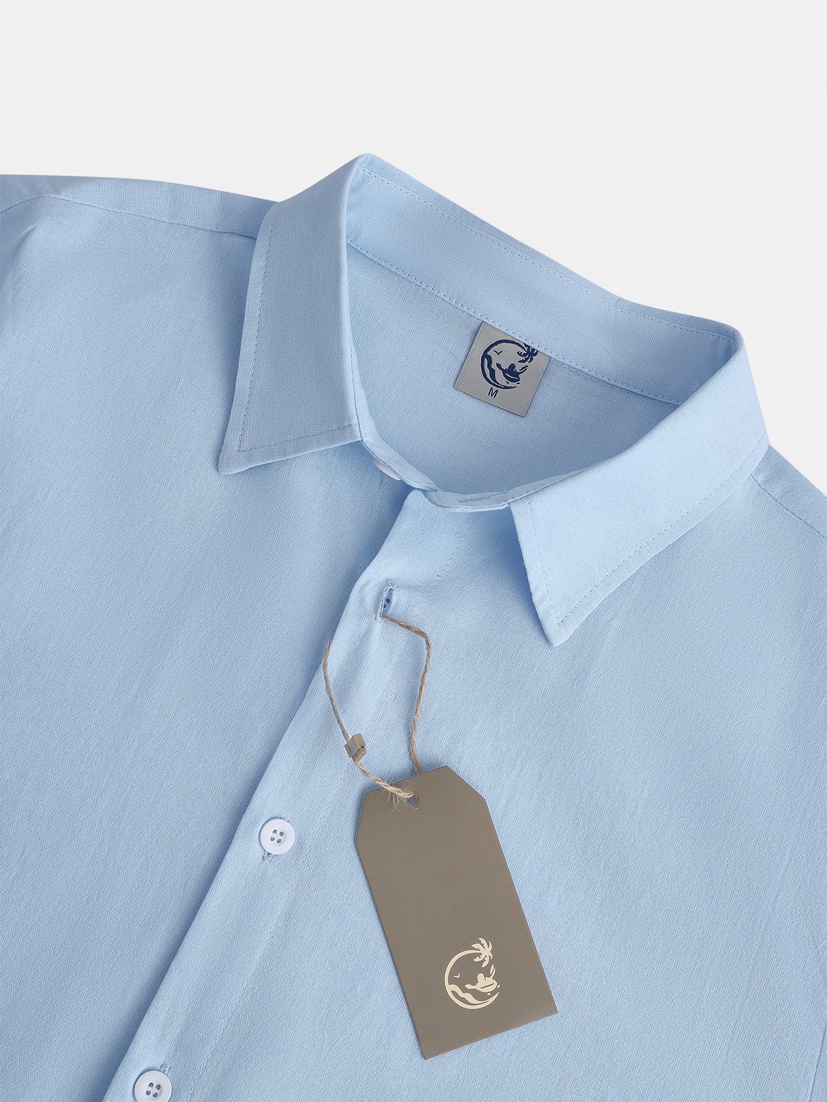 Cotton Linen Solid Color Long Sleeve Shirt