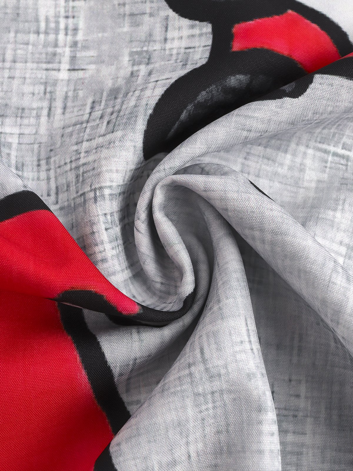 Men's Santa Print Casual Breathable Short Sleeve Shirt