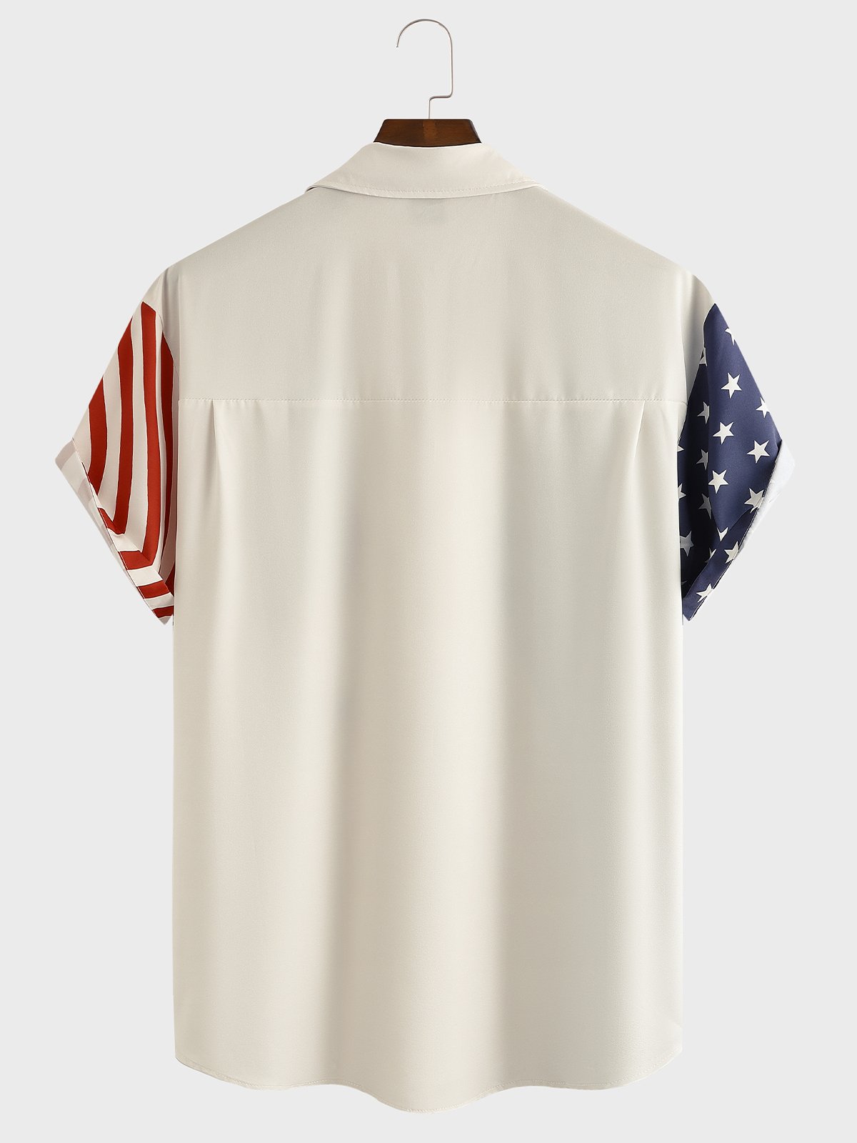 Men's American Flag Music Element Graphic Print Short Sleeve Shirt