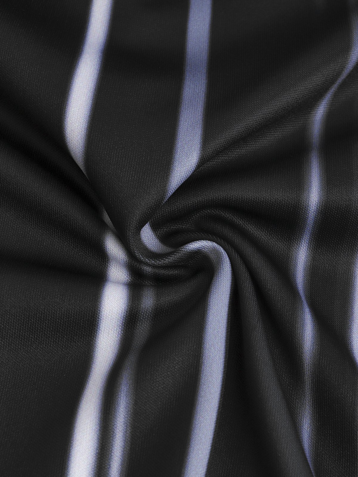 Casual Art Series 3D Gradient Geometric Stripe Element Pattern Lapel Short Sleeve Polo Print Top