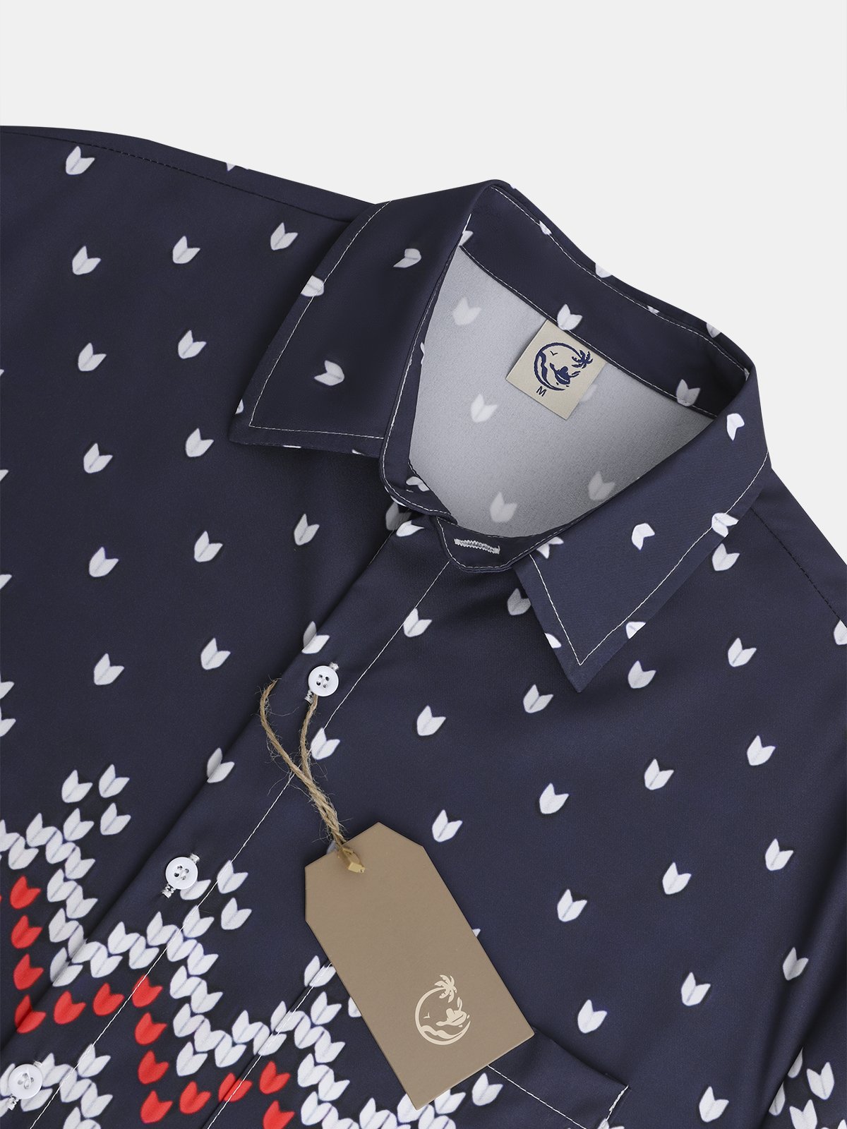 Christmas Chest Pocket Short Sleeve Hawaiian Shirt