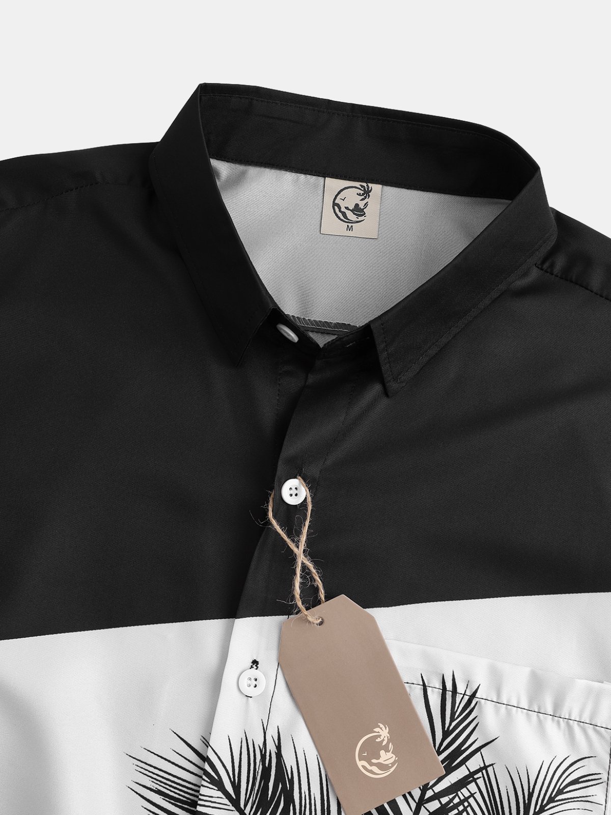 Men's Ocean Coconut Print Anti-Wrinkle Moisture Wicking Fabric Fashion Hawaiian Lapel Short Sleeve Shirts