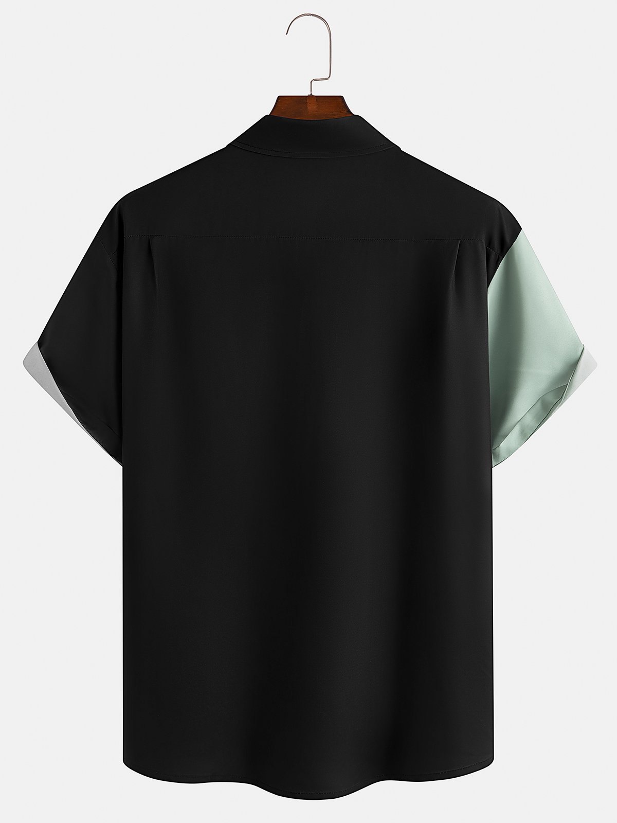 Men's Colorblock Print Fashion Lapel Short Sleeve Hawaiian Shirt