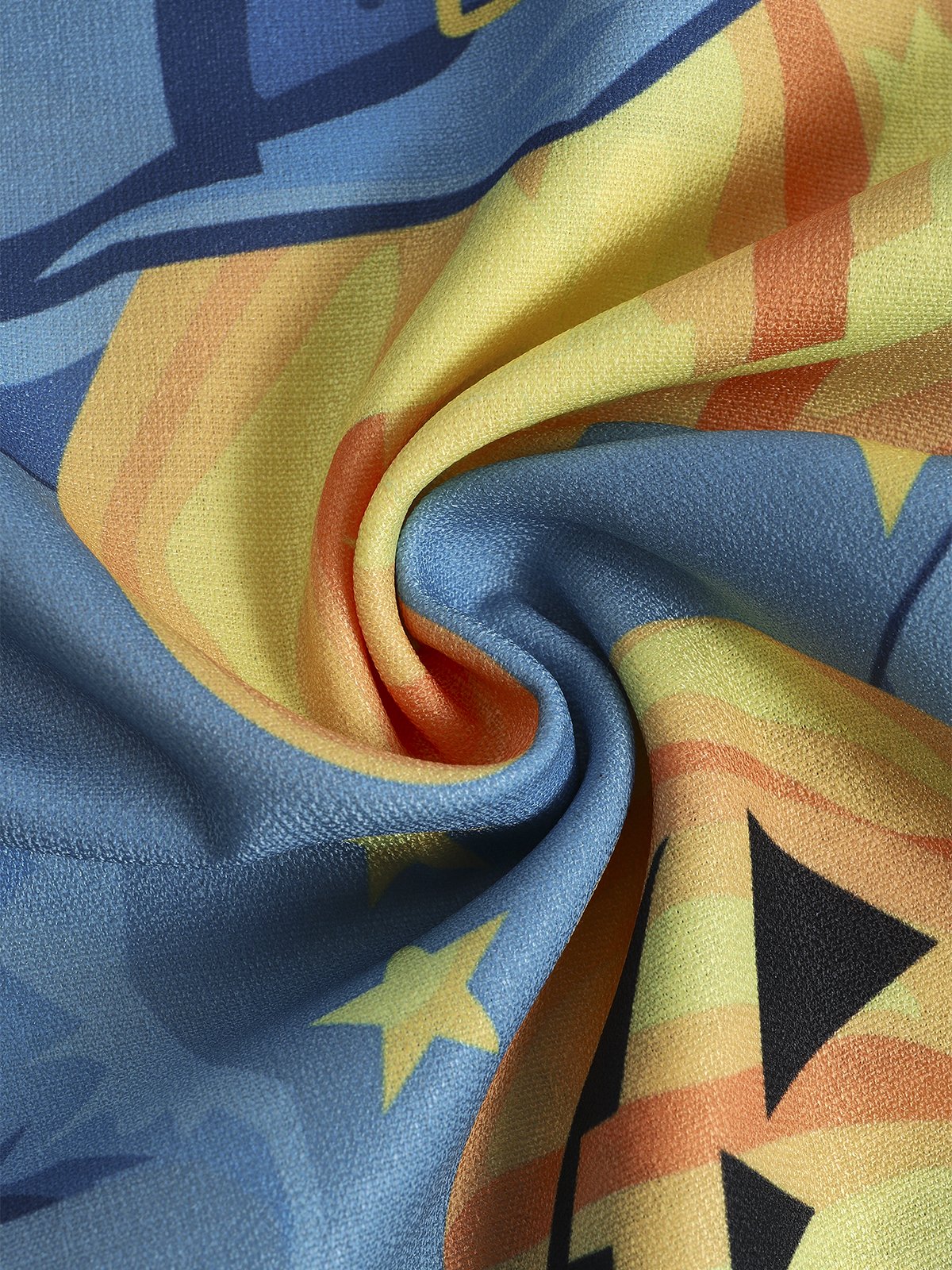 Cotton Linen Halloween Print Casual Short Sleeve Shirt