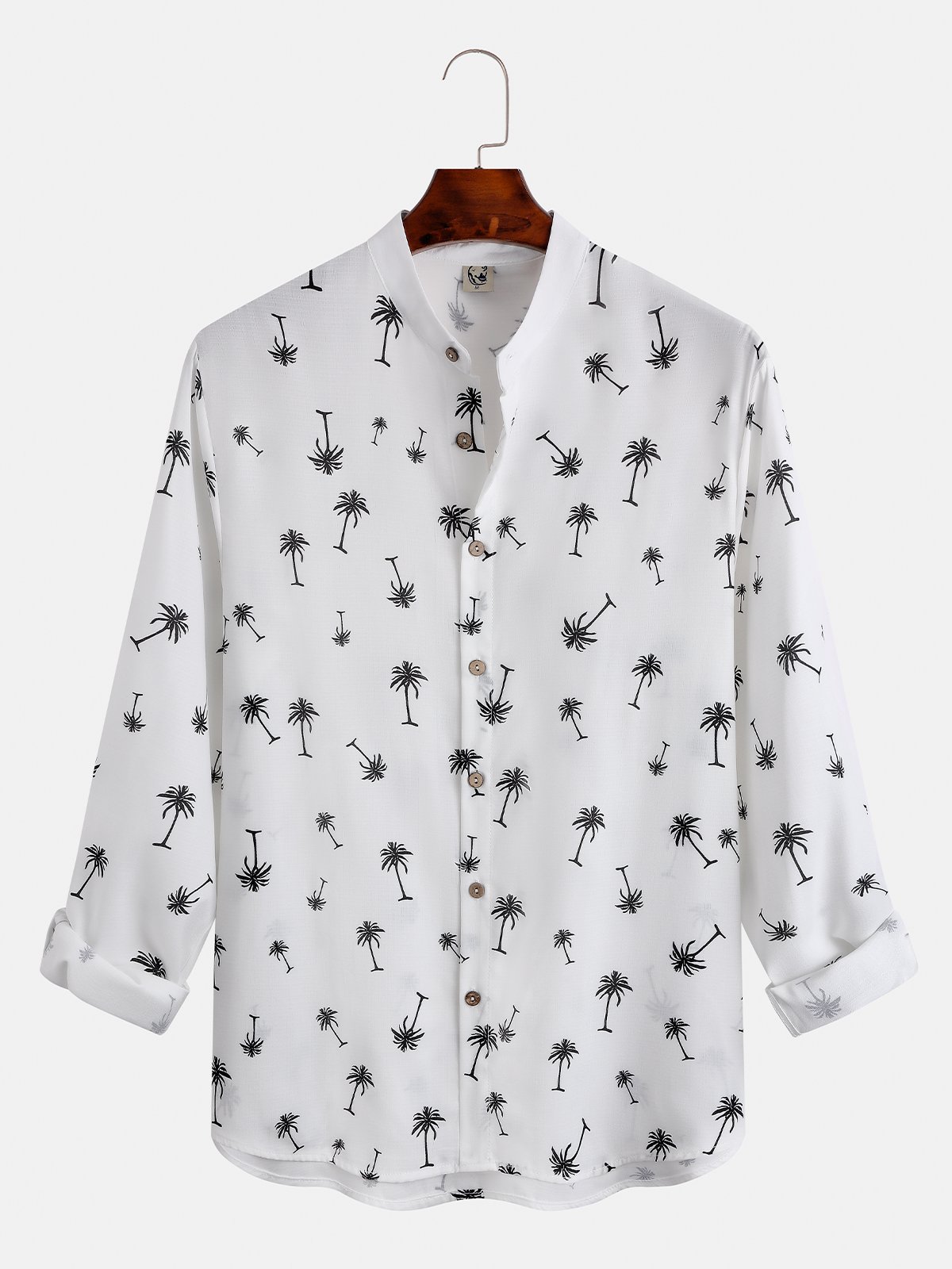 Cotton Linen Hawaii Resort Casual Long Sleeve Shirt