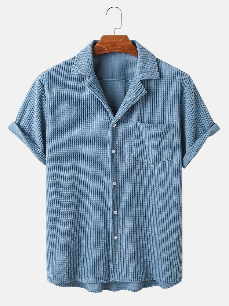 Men's Solid Vintage Shirt