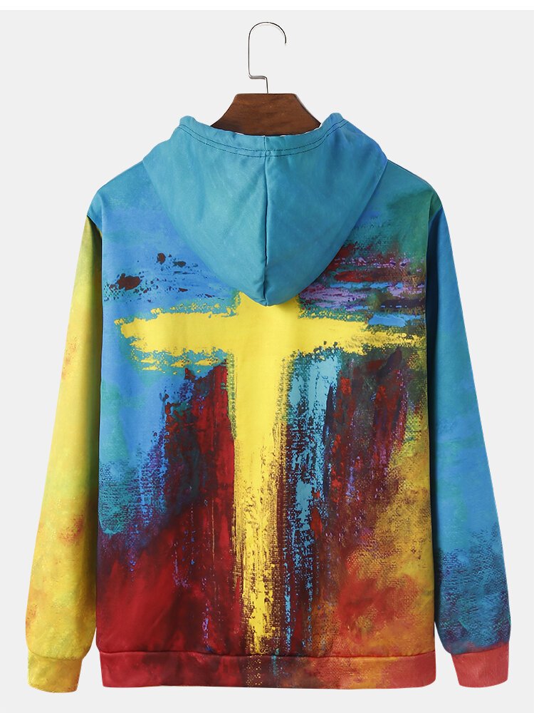 Men's autumn and winter print sports sweatshirt