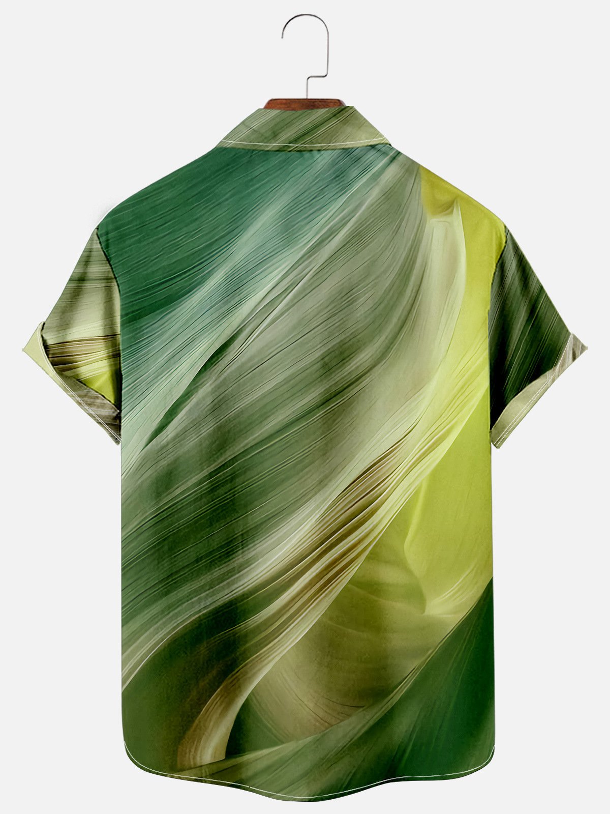 Mens Nature Rock Effect Print Casual Breathable  Short Sleeve Hawaiian Shirt