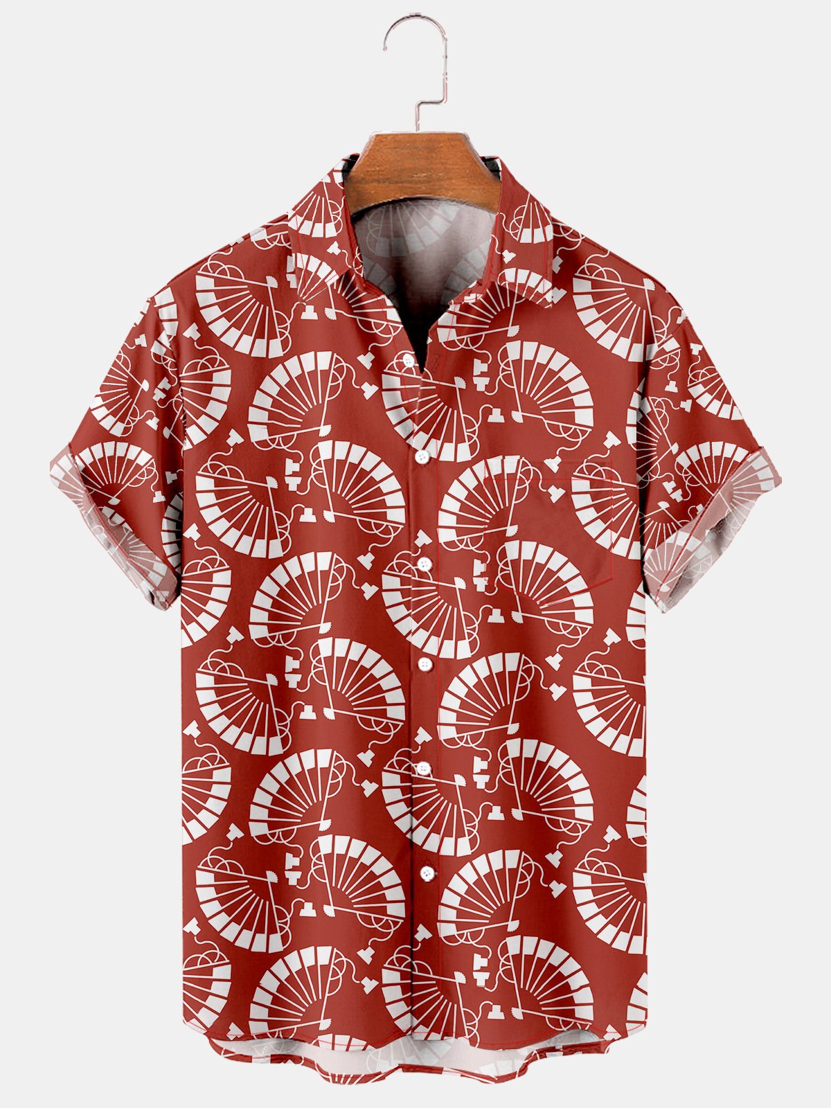 Japanese Traditional Graphic Men's Casual Hawaiian Short Sleeve Shirt
