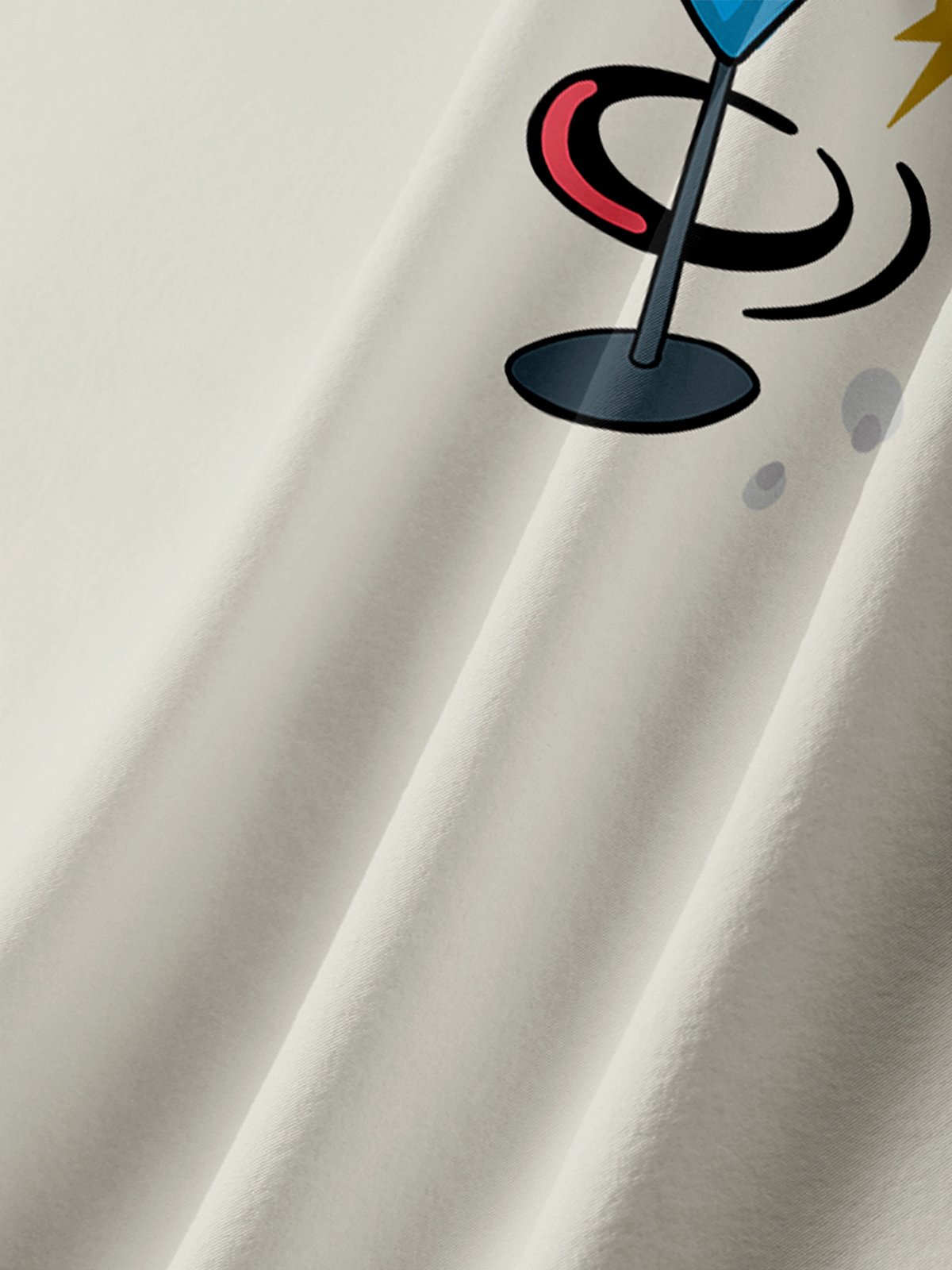 Resort-Style Hawaiian Drink Cocktail Stripe Geometric Pattern Lapel Short-Sleeved Shirt Print Top