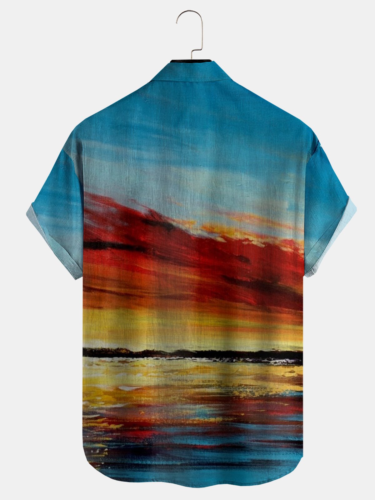 Cotton And Linen Holiday Leisure Short-sleeved Shirt