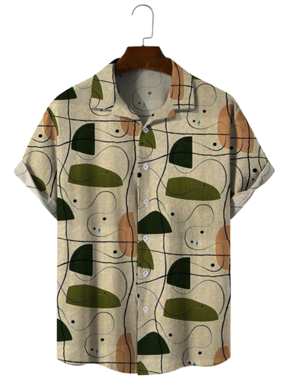 Cozy Linen Shirt Cotton Linen Style Geometric Striped Cozy Linen Shirt