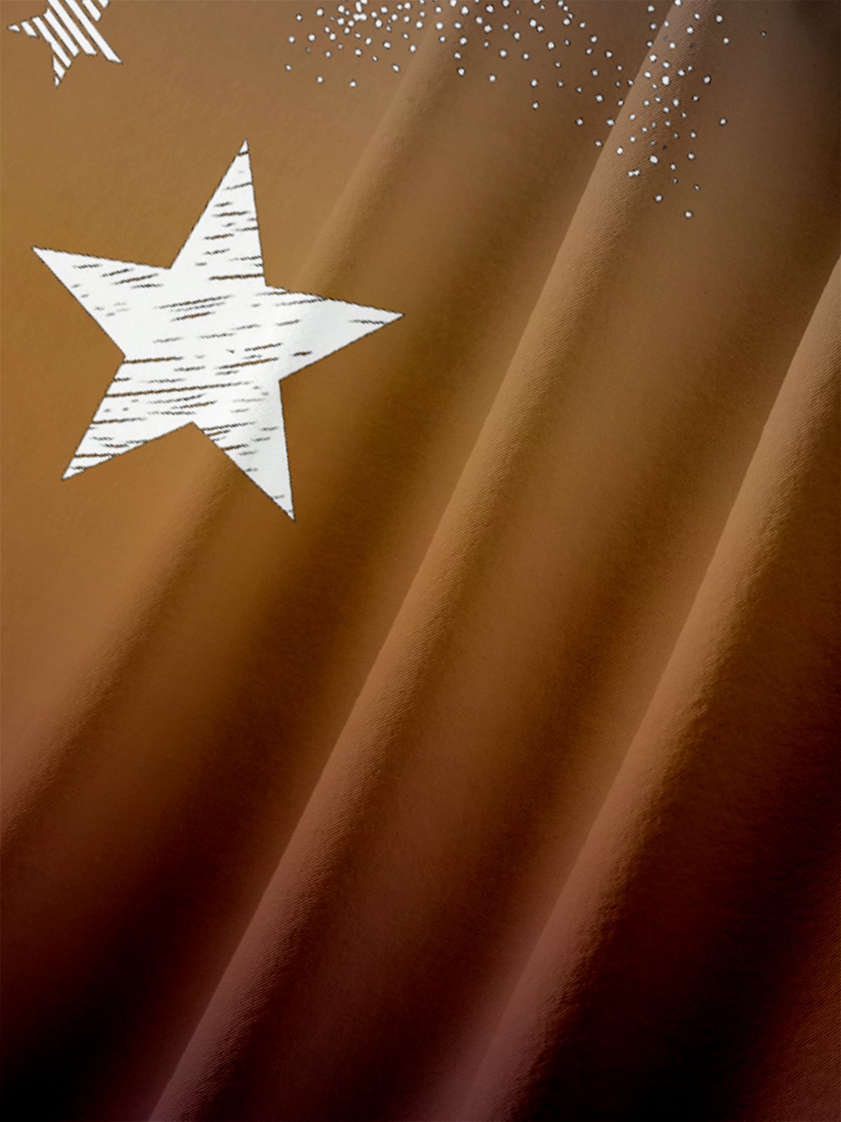 Men's Gradient Star Print Wrinkle Resistant Moisture Wicking Fabric Lapel Short Sleeve Hawaiian Shirt