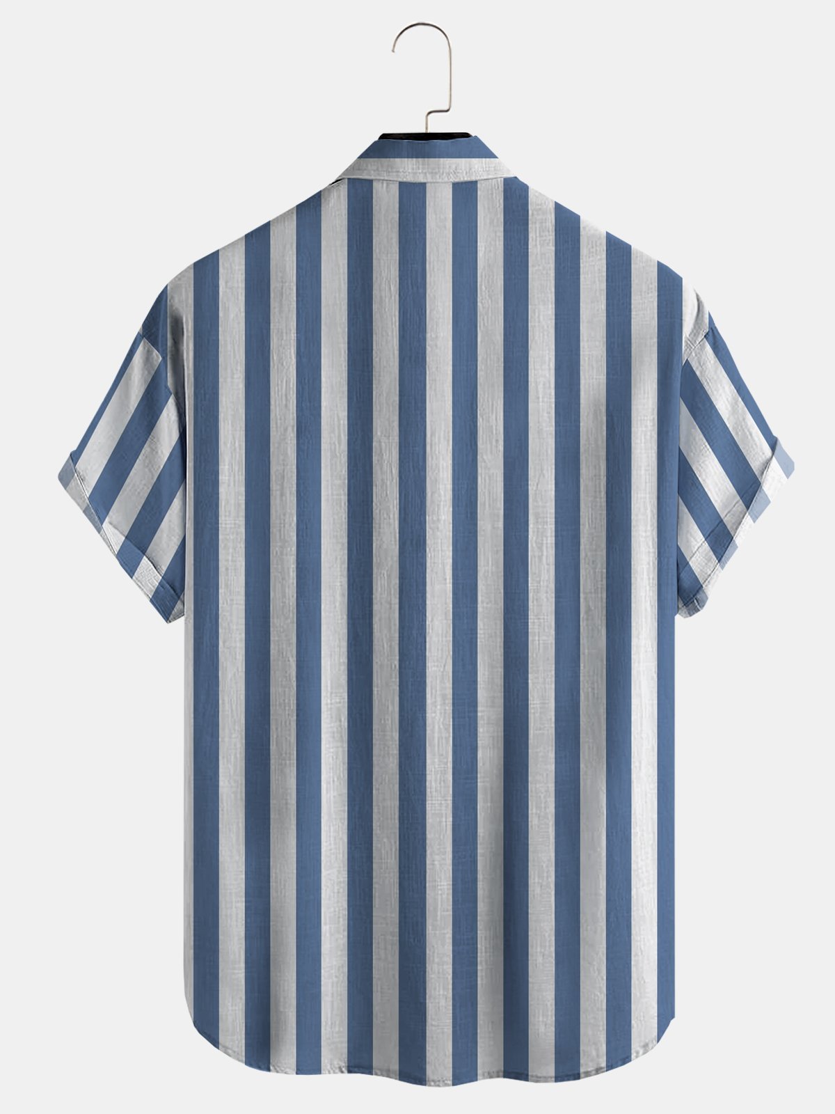 Cotton Linen Striped Casual Short Sleeve Shirt