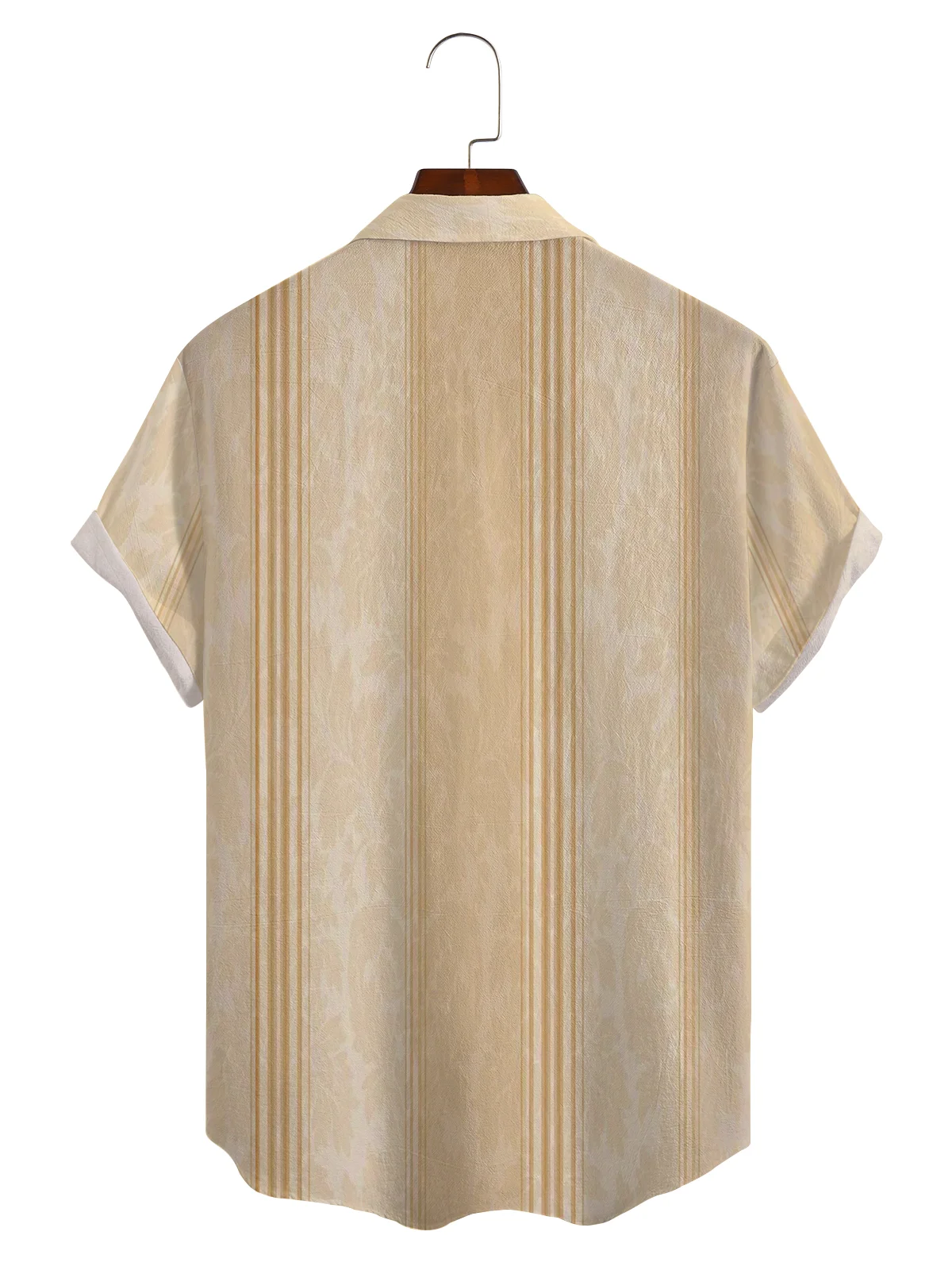 Cotton Linen Style Geometric Music Abstract Print Men's Cotton Linen Short Sleeve Shirt