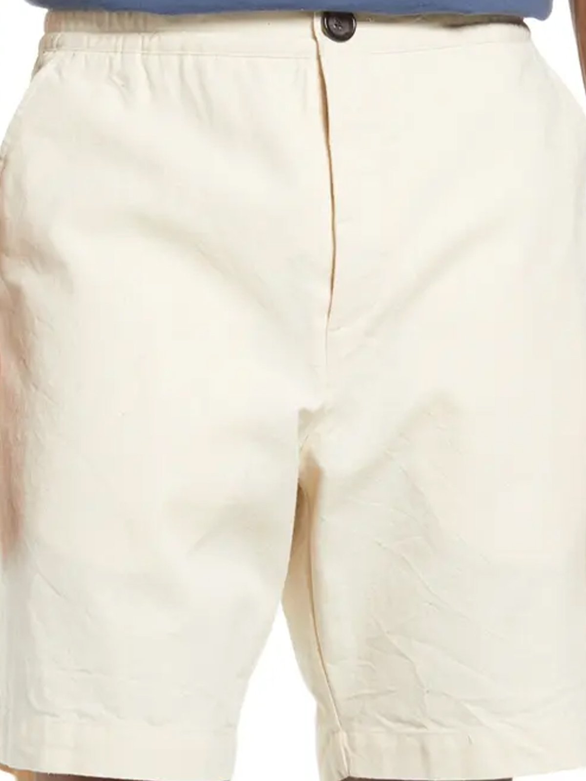 Cotton And Linen Plain Casual Shorts