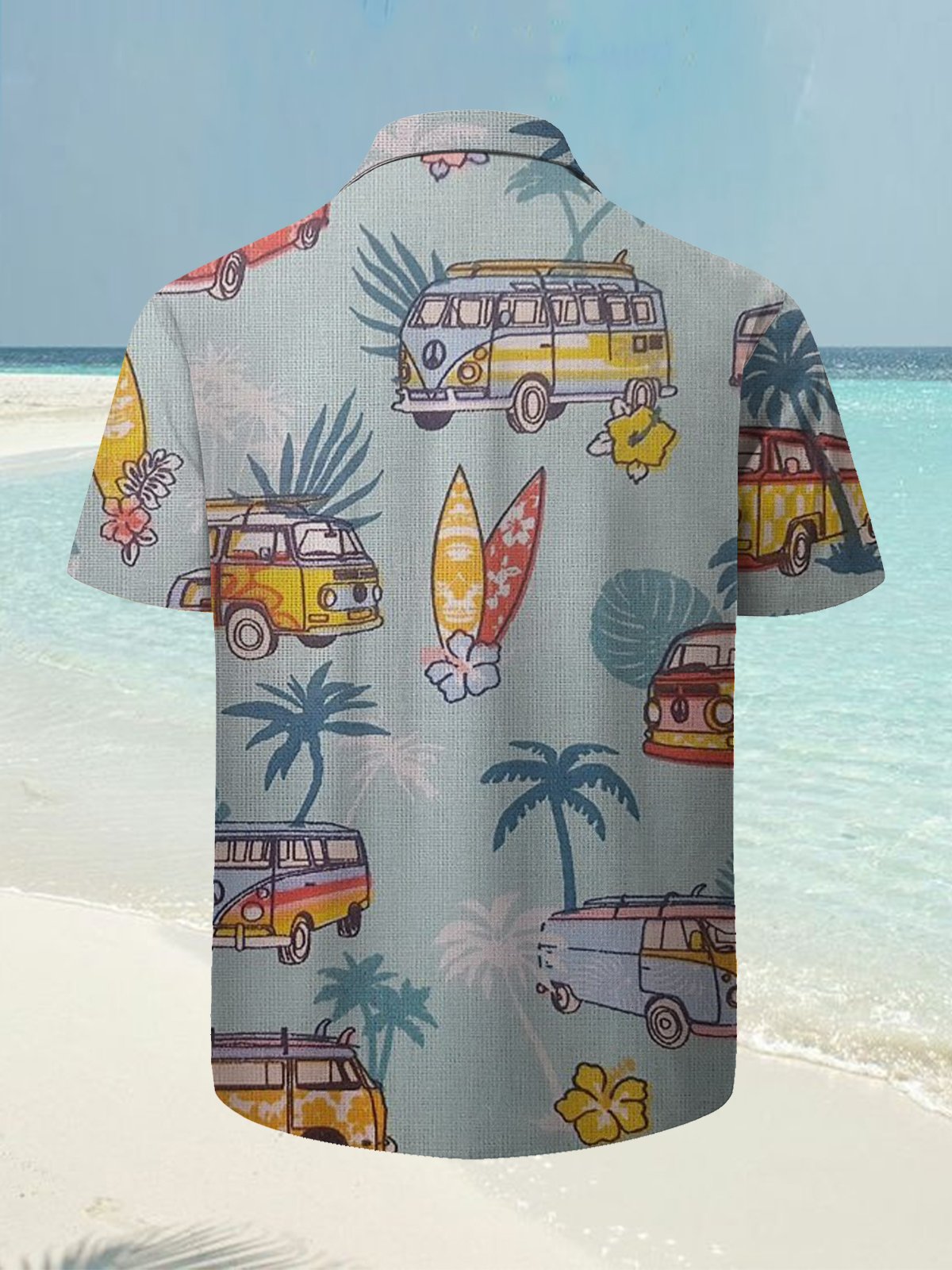 Cotton And Linen Holiday Leisure Short-sleeved Shirt