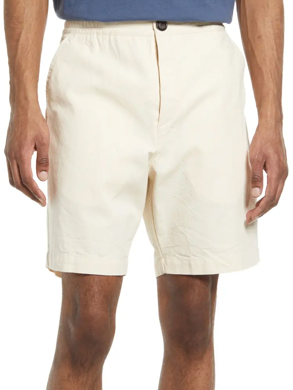 Cotton And Linen Plain Casual Shorts
