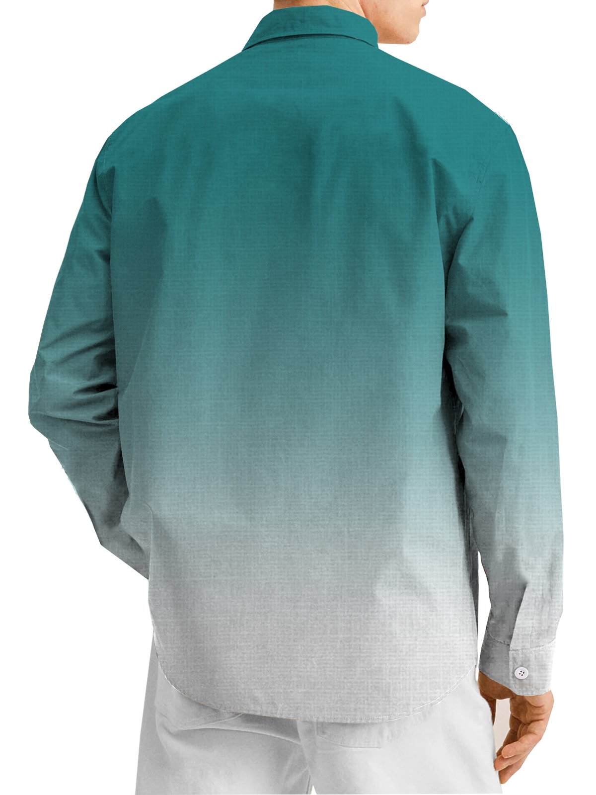 Cotton Linen Music Print Casual Long Sleeve Shirt
