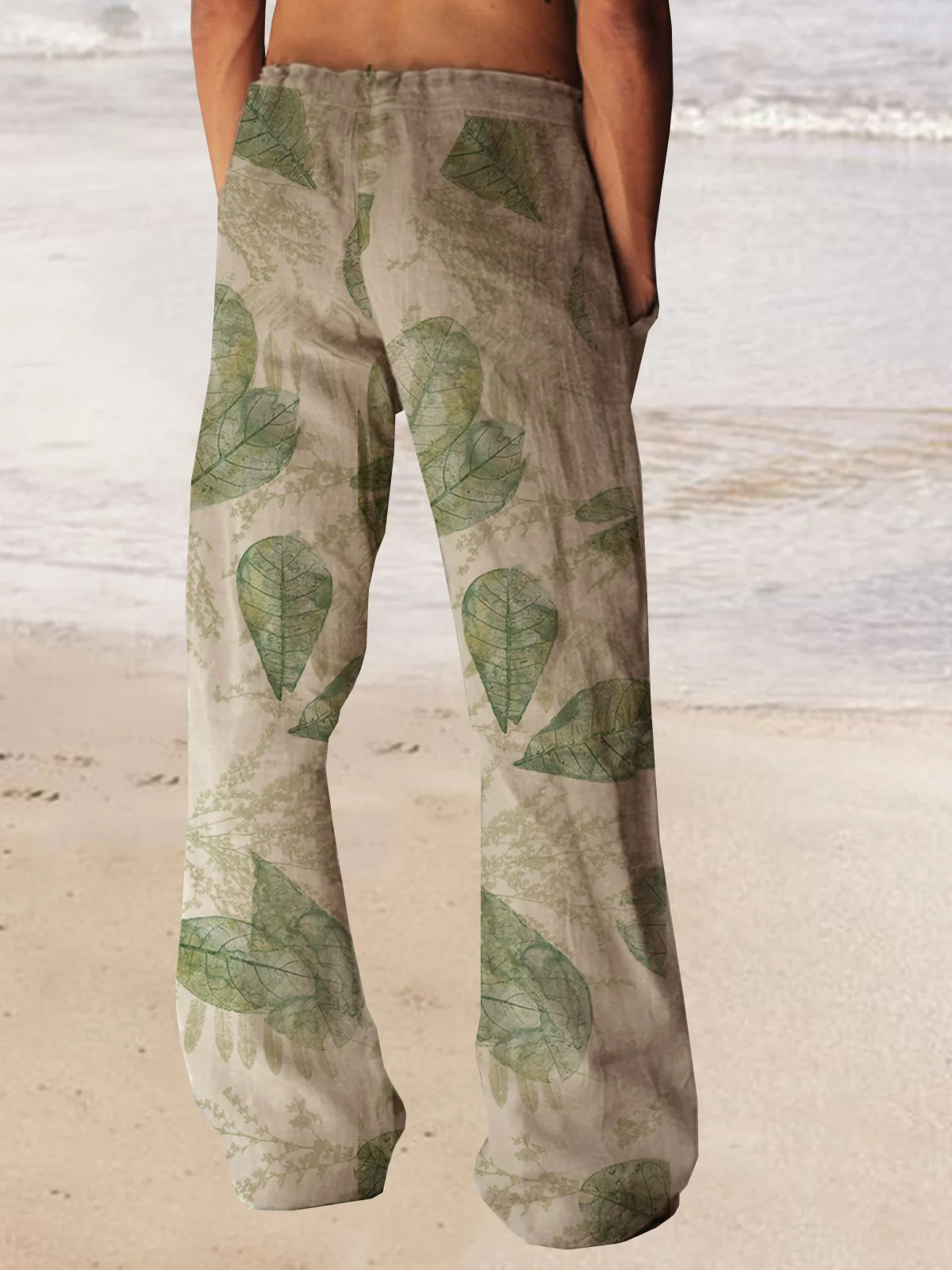 Cotton Linen Hawaiian Casual Trousers