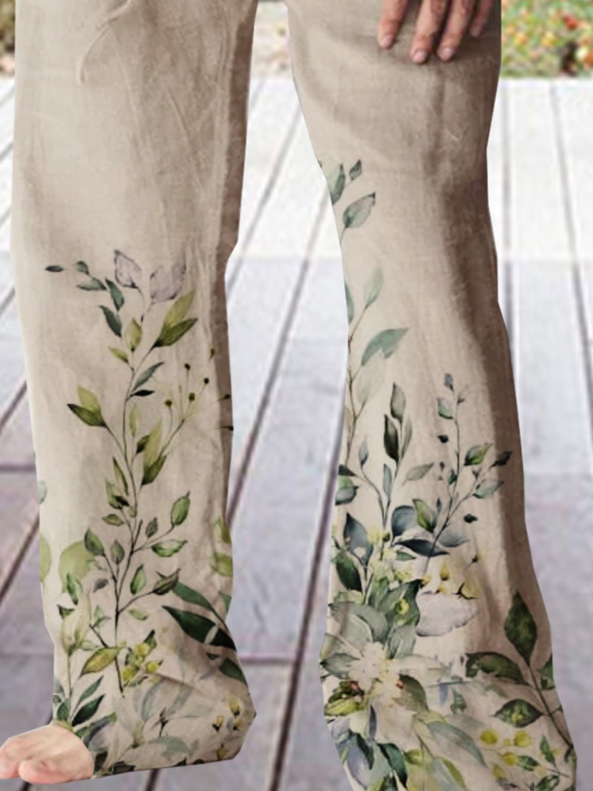 Cotton Linen Hawaiian Casual Trousers