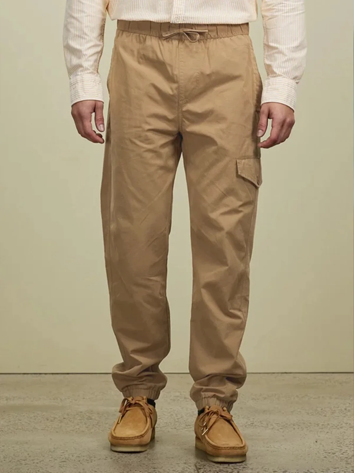 Cotton and linen style based leisure trousers