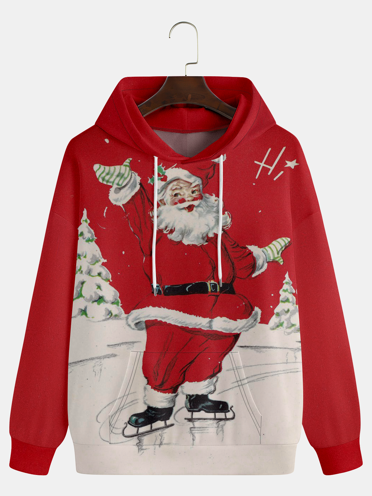 Men's Christmas Graphic Print Hoodie