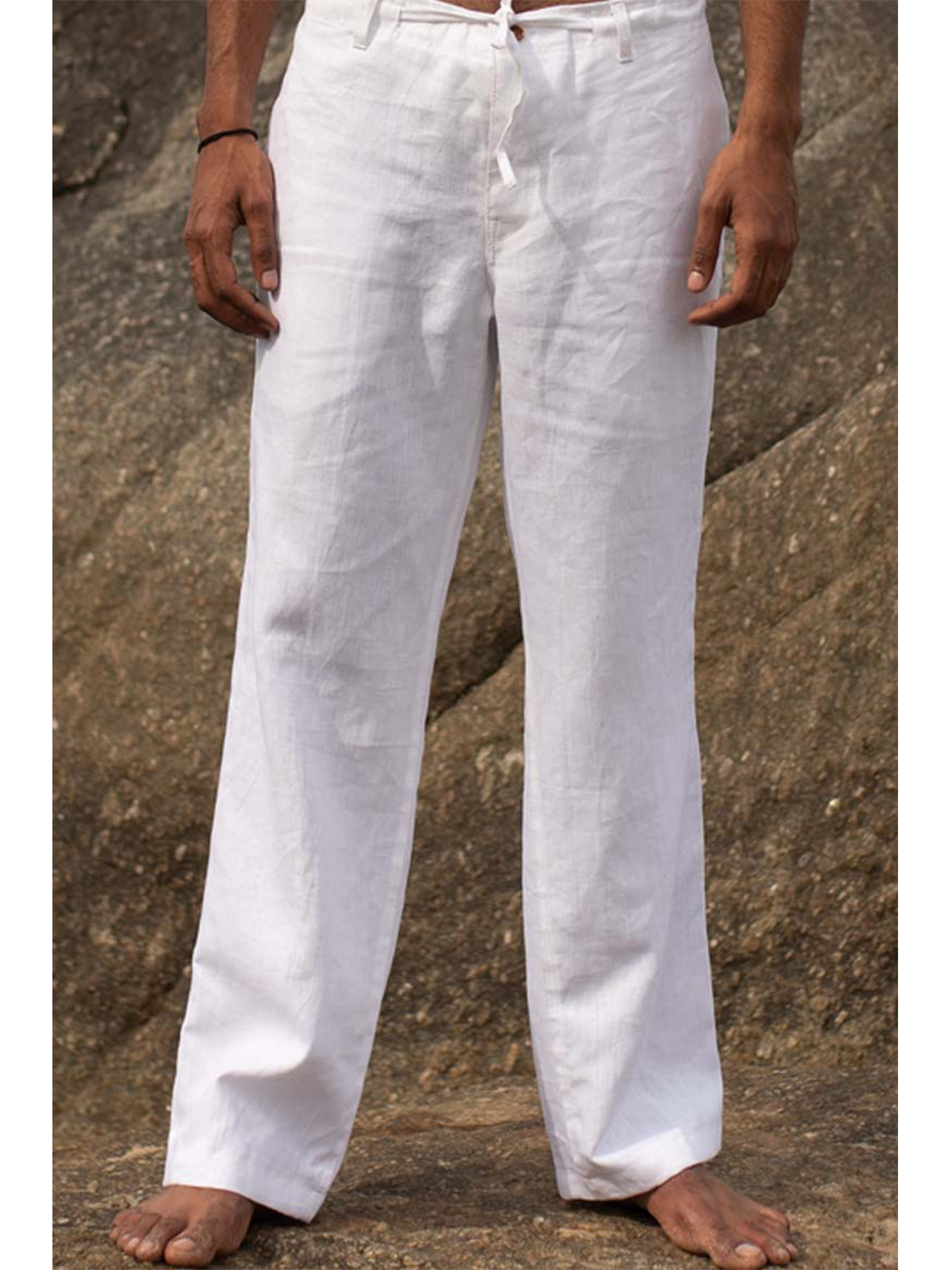 Cotton linen style American linen casual pants