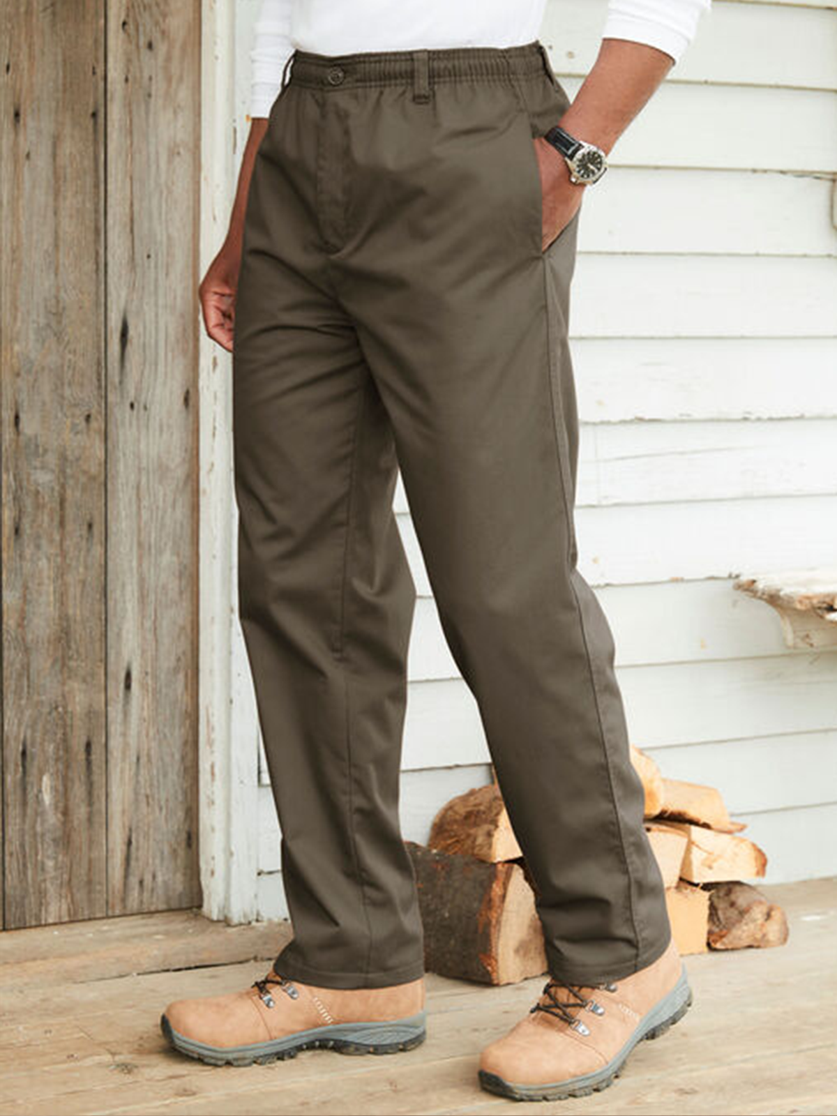Cotton and linen style american-style based comfortable leisure trousers