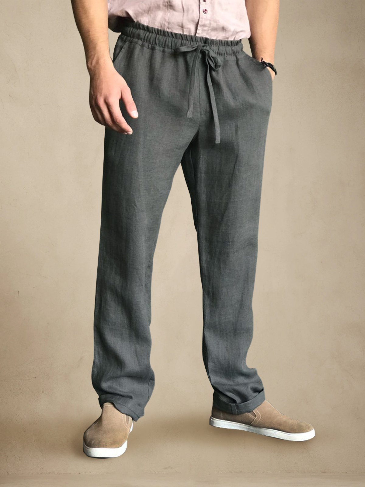 Men's Cotton Linen Casual Trousers