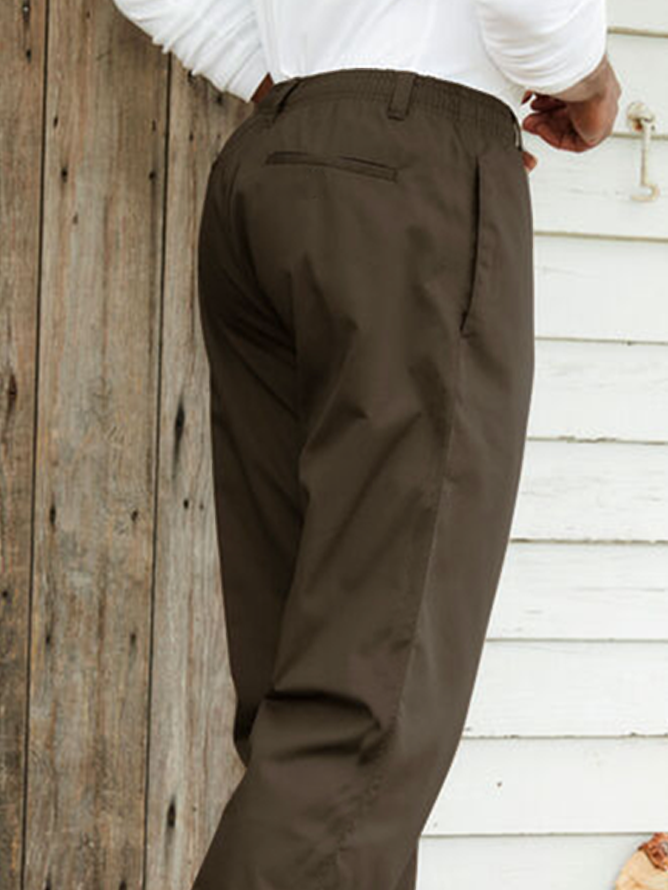 Cotton and linen style american-style based comfortable leisure trousers