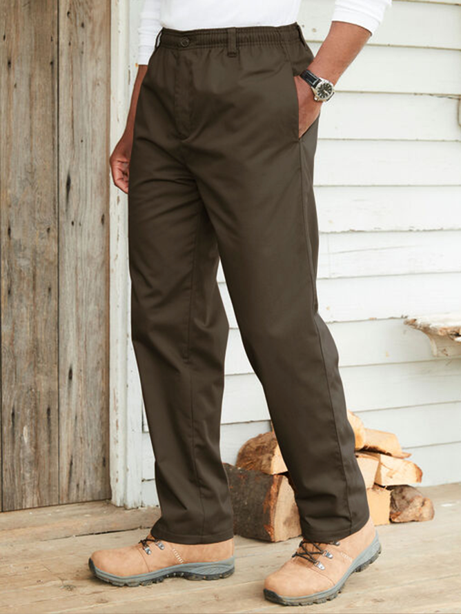 Cotton and linen style american-style based comfortable leisure trousers