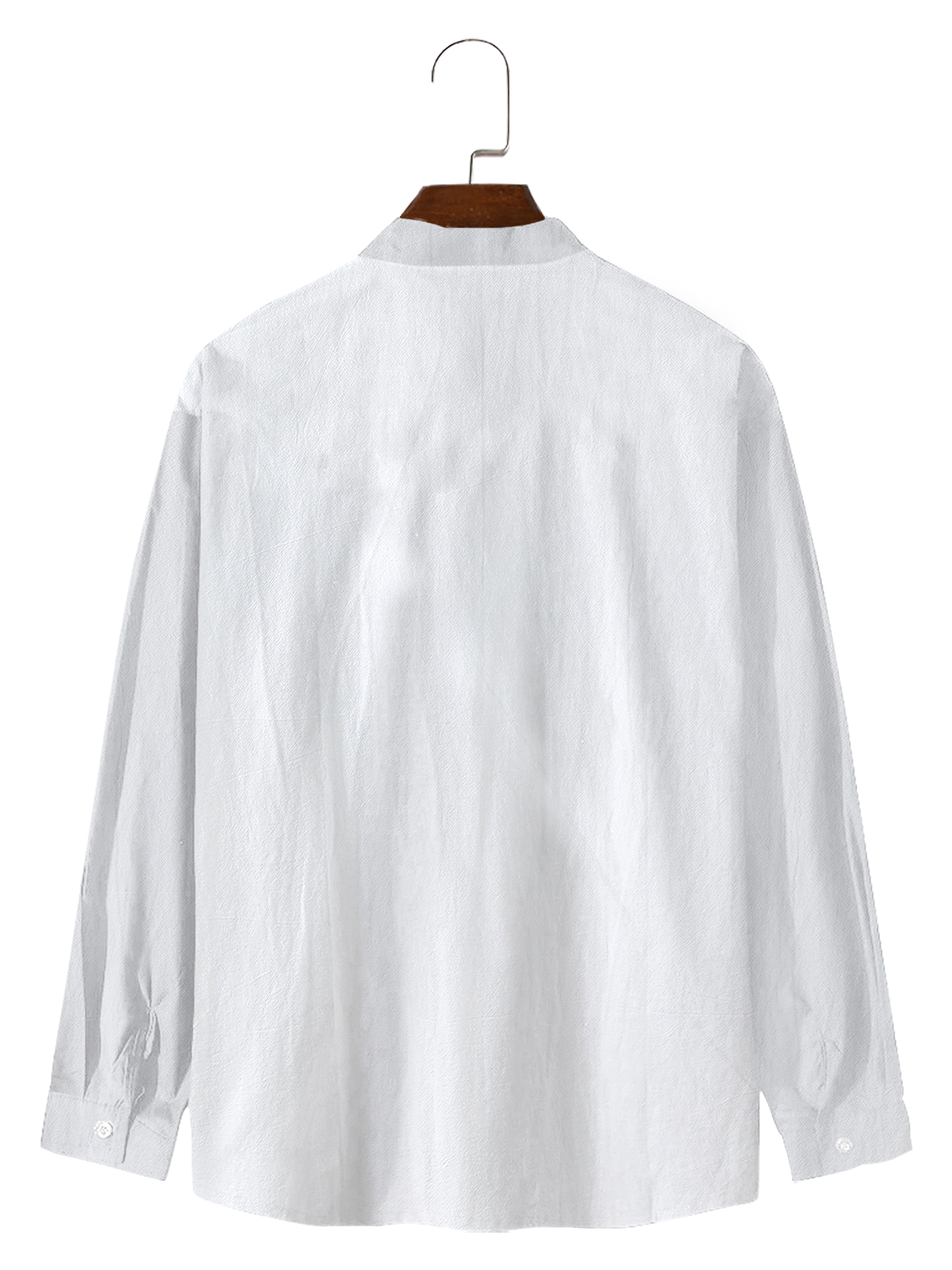 n style casual geometric embroidered long sleeved linen shirt in cotton and linen style
