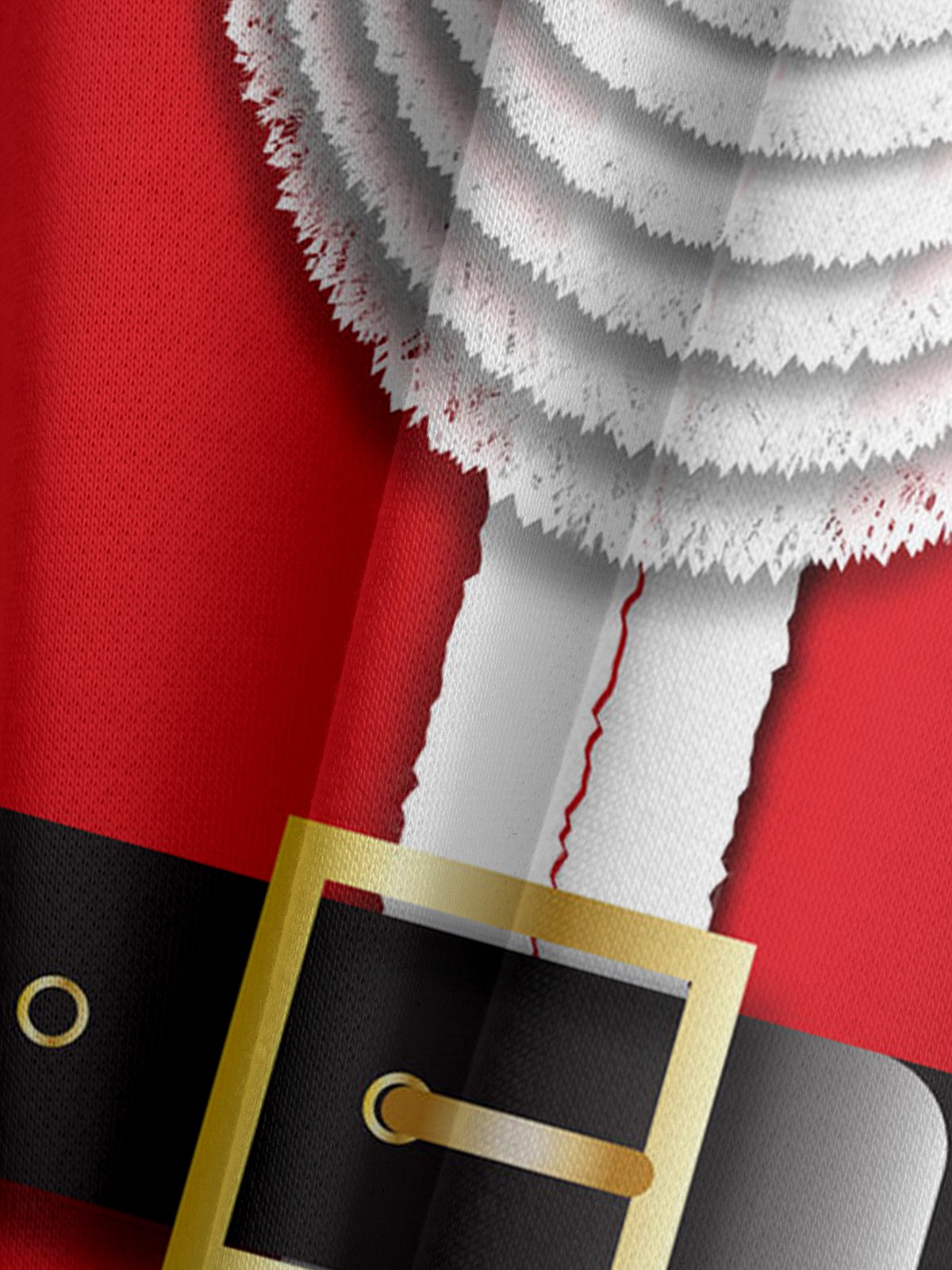 Belted Santa Costume Graphic Print Hoodie