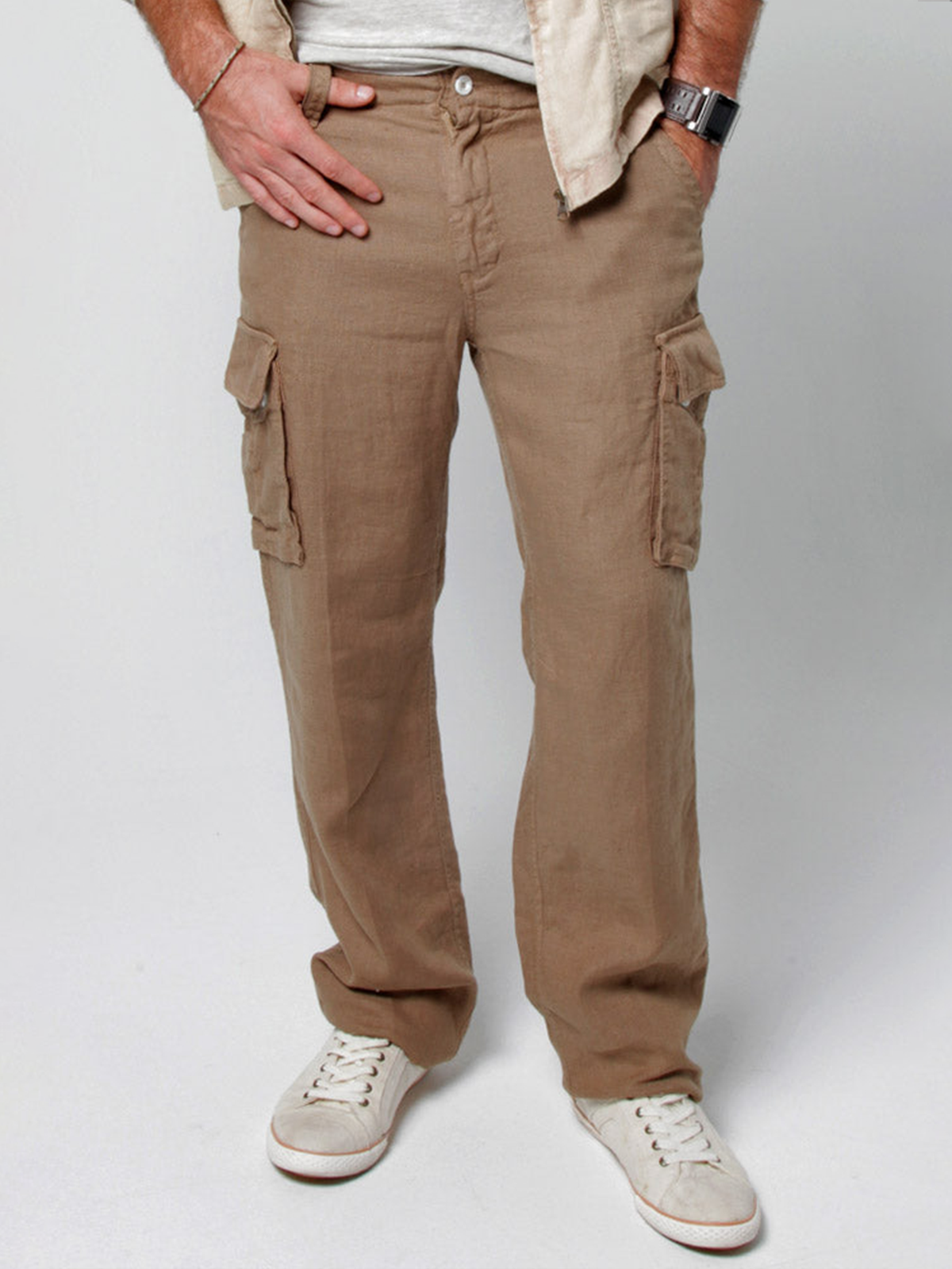 Cotton Mid waist Cargo Pants