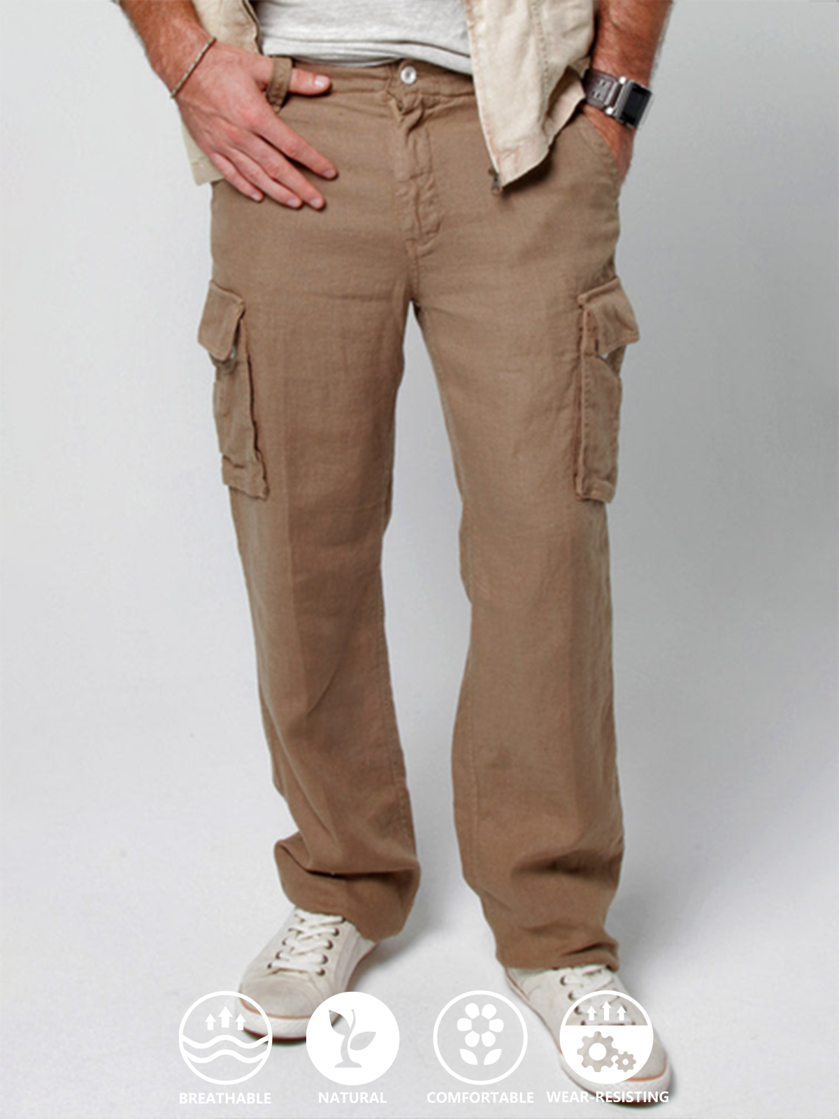 Cotton Mid waist Cargo Pants