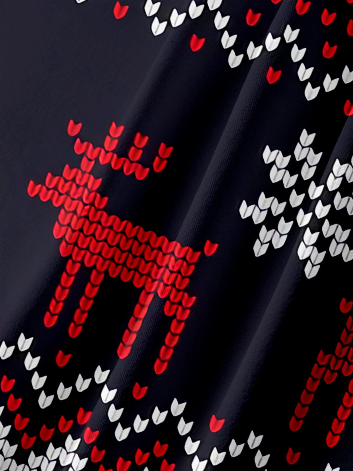 Christmas Chest Pocket Short Sleeve Hawaiian Shirt